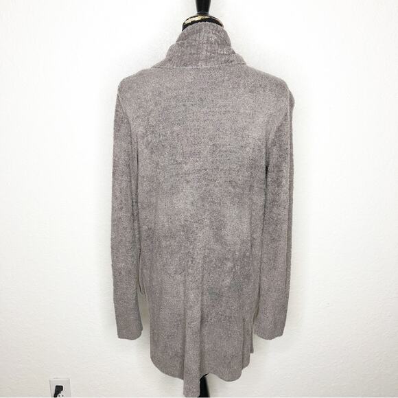 Barefoot Dreams CozyChic Lite taupe open front long cardigan size Medium - Picture 15 of 15